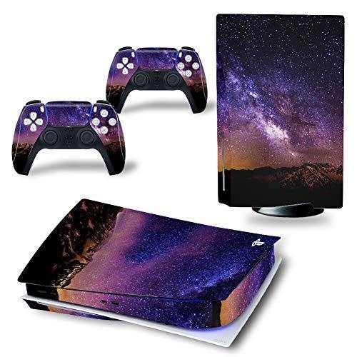 DOMILINA PS5 Skin Stickers, Full Body Vinyl Decal Cover for Playstation 5 Disk Edition Console & Controllers - Dancing Fire - JOY2ESpree