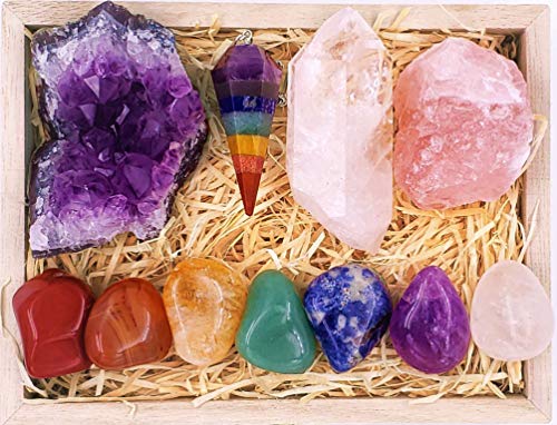 ZATNY Deluxe Healing Crystals in Wooden Box
