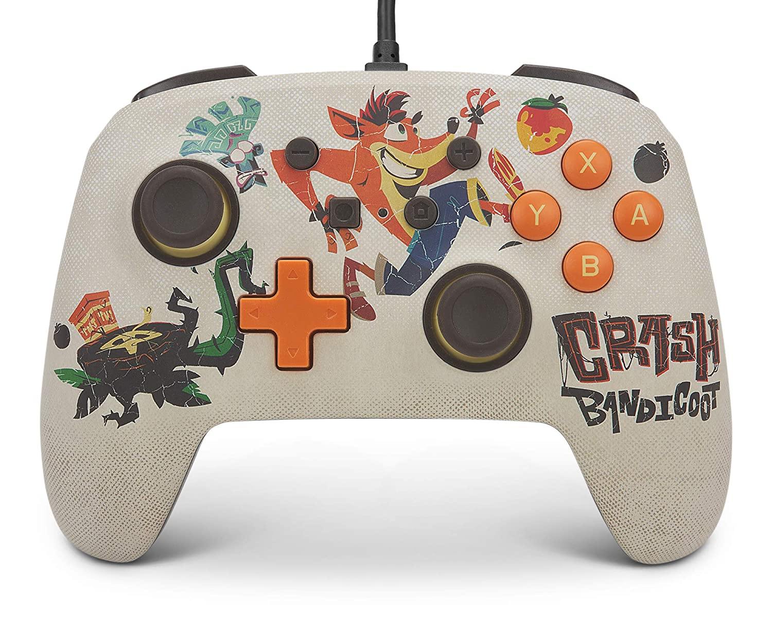 PowerA Enhanced Wired Controller for Nintendo Switch - Mario White, Gamepad, Wired Video Game Controller, Gaming Controller - Nintendo Switch - JOY2ESpree