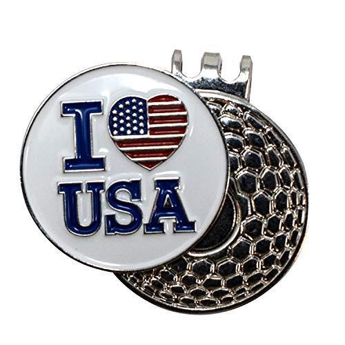 DA VINCI Magnetic Golf Hat Clip with 1 Inch Embossed Patriotic Metal Golf Ball Marker - JOY2ESpree