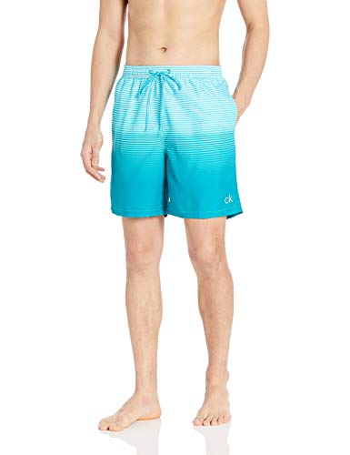 Calvin Klein Men's 7 Inch Elastic Waist Quick Dry Swim Trunk
