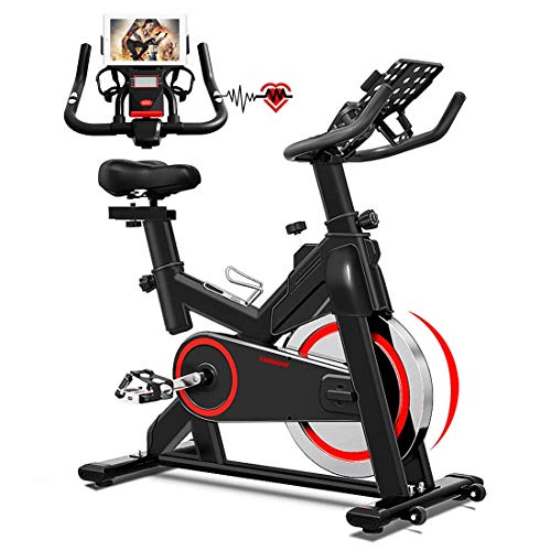 KLL Indoor Cycling Bike, Upgraded Stationary Carido Belt Drive Indoor Exercise Bike for Home Gym - JOY2ESpree