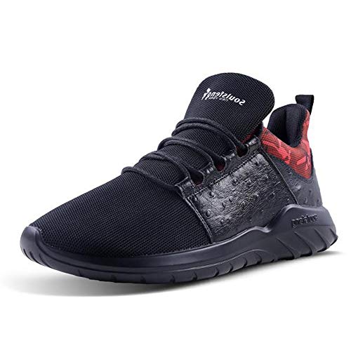 Soulsfeng Mens Running Shoes Mesh Breathable Lightweight Cushioning Training Athletic Sneakers