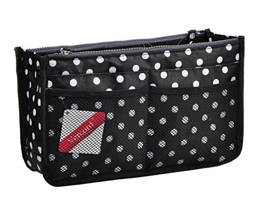 Vercord Updated Purse Handbag Organizer Insert Liner Bag in Bag 13 Pockets Purple Small