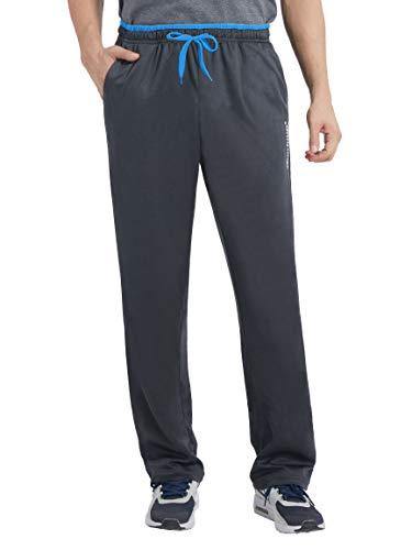 Duuluup Mens Jogger Sweatpants with Pockets Open Bottom Elastic Waist Workout Pants for Training Track Running - JOY2ESpree
