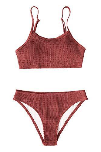 CUPSHE Women's Bikini Swimsuit Ruched Thong Two Piece Bathing Suit - JOY2ESpree