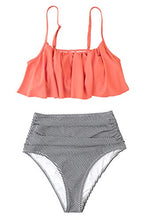 
                        
                          Muat gambar ke penampil Galeri, CUPSHE Women's High Waisted Falbala Bikini Set
                        
                      