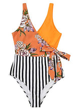
                        
                          画像をギャラリービューアに読み込む, CUPSHE Women's One Piece Swimsuit Knotted Color Block Bathing Suit
                        
                      