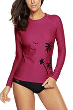 
                        
                          將圖片載入圖庫檢視器 CharmLeaks Women's Long Sleeve Rashguard UPF 50 Sun Protection Swimsuit Top Striped Swim Shirts
                        
                      