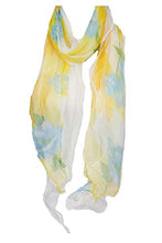 
                        
                          Load image into Gallery viewer, Double Layer Silk scarf, Floral Ruffle Silk Scarf, Summer scarf
                        
                      