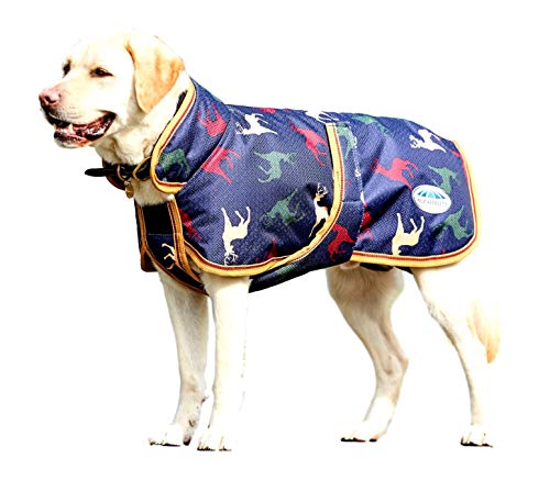 Weatherbeeta Parka 1200D Deluxe Dog Coat (20", Navy/Grey/White)