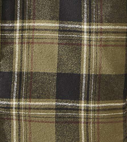 Venado Men's Plaid Shirt Jacket -Long Sleeved Quilt Lined Brushed Flannel Rugged Shirt