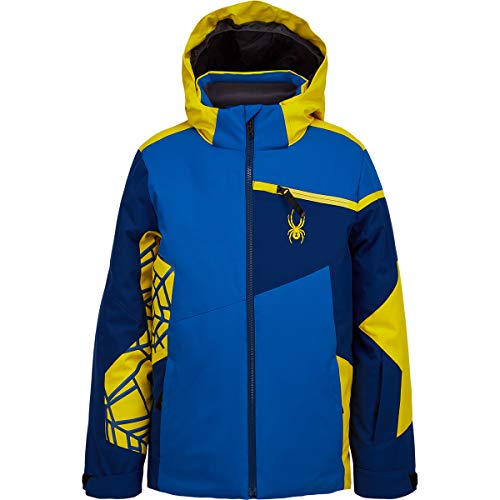 Spyder Boy’s Challenger Ski Jacket – Kids Full Zip Hooded Winter Coat