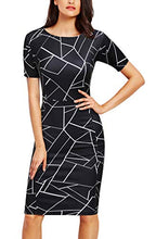 
                        
                          Load image into Gallery viewer, FORTRIC Women Printing Church Business Office Work Elegant Bodycon Pencil Dress
                        
                      