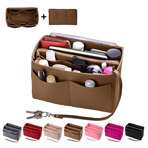 Purse Organizer Insert, Felt Bag organizer with zipper, Handbag & Tote Shaper, For Speedy Neverfull Tote, 5 Sizes