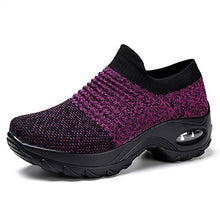 
                        
                          Load image into Gallery viewer, STQ Slip On Breathe Mesh Walking Shoes Women Fashion Sneakers Comfort Wedge Platform Loafers
                        
                      
