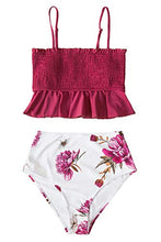
                        
                          Muat gambar ke penampil Galeri, CUPSHE Women's High Waist Bikini Swimsuit Ruffle Smock Floral Print Two Piece Bathing Suit
                        
                      