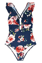 
                        
                          Cargar imagen en el visor de la galería, CUPSHE Women's One Piece Swimsuit Ruffle Deep V Neck Strappy Swimwear Bathing Suits
                        
                      