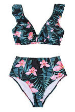 
                        
                          गैलरी व्यूवर में इमेज लोड करें, CUPSHE Women's High Waist Bikini Swimsuit Ruffle Floral Print Two Piece Bathing Suit
                        
                      