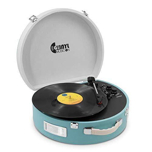 Bluetooth Record Player 3 Speed Craftmanship Turntable with Built-in Premium Speakers Support USB Playback/Recording (Black)… - JOY2ESpree