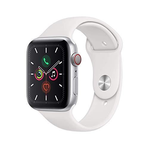 Apple Watch Series 5 (GPS + Cellular, 40MM) - Gold Aluminum Case with Pink Sand Sport Band (Renewed) - JOY2ESpree