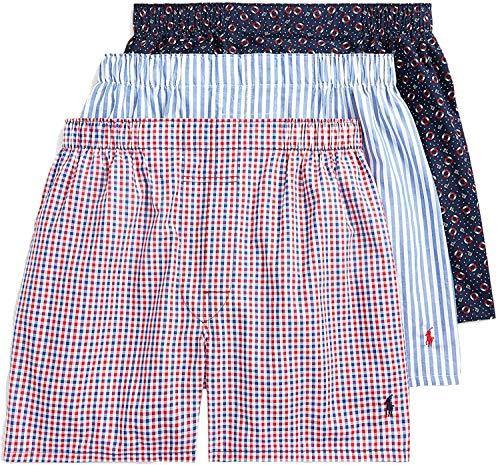Polo Ralph Lauren Men's 3-Pack Classic Fit Packaged Woven Boxers