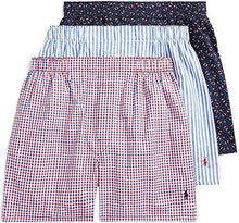 
                        
                          Cargar imagen en el visor de la galería, Polo Ralph Lauren Men's 3-Pack Classic Fit Packaged Woven Boxers
                        
                      