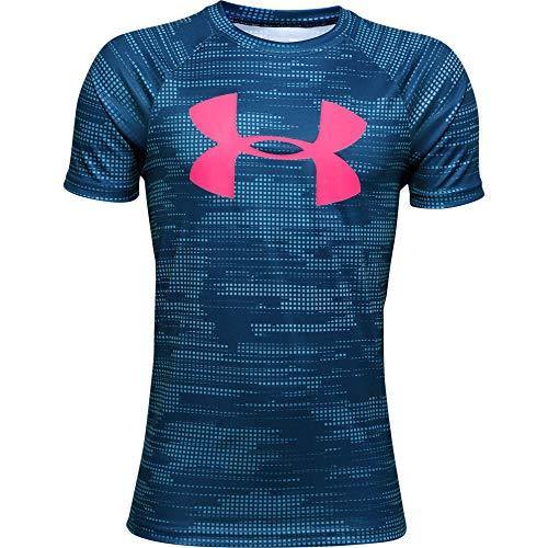 Under Armour Boys' Tech Big Logo Printed Short Sleeve Gym T-Shirt