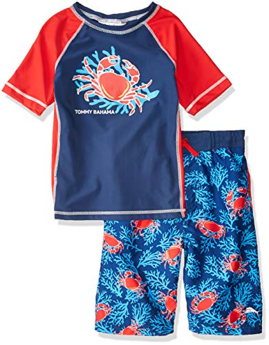 Tommy Bahama Boys' Rashguard and Trunks Swimsuit Set