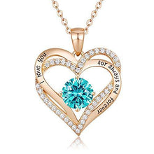 
                        
                          Cargar imagen en el visor de la galería, CDE Forever Love Heart Women Necklace 925 Sterling Silver Rose Gold Plated Birthstone Pendant Necklaces for Women - JOY2ESpree
                        
                      