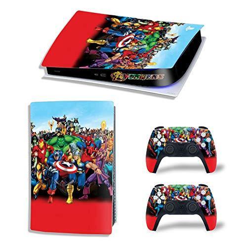 Mmoptop PS5 Skin for Playstation 5 Disc Version Console and Controller Vinyl Cover Skins Wrap - Black Pan-Ther - JOY2ESpree