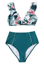 
                        
                          गैलरी व्यूवर में इमेज लोड करें, CUPSHE Women's High Waist Bikini Swimsuit Ruffle Floral Print Two Piece Bathing Suit
                        
                      