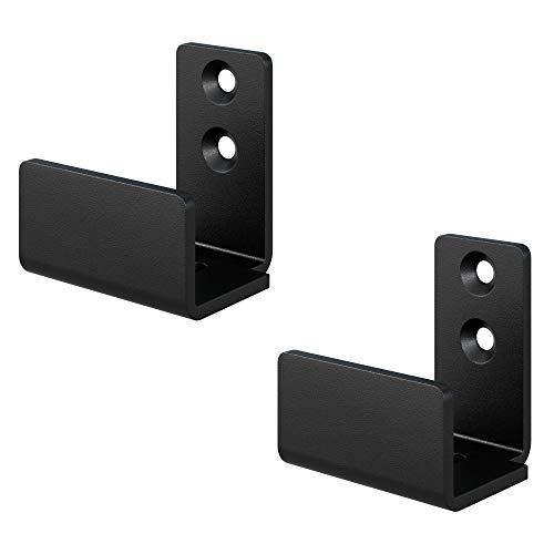 FaithLand Sliding Barn Door Floor Guide, Bottom Adjustable Floor Guide Roller, Black