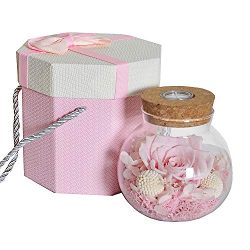 Forever Red Rose, Preserved Eternal Real Flower Present Gorgeous Led Mood Light