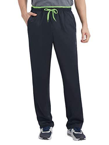 Duuluup Mens Jogger Sweatpants with Pockets Open Bottom Elastic Waist Workout Pants for Training Track Running - JOY2ESpree
