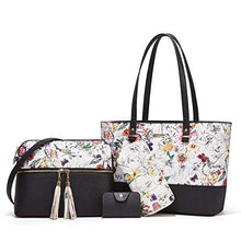 
                        
                          Load image into Gallery viewer, Women Fashion Handbags Wallet Tote Bag Shoulder Bag Top Handle Satchel Purse Set 4pcs
                        
                      