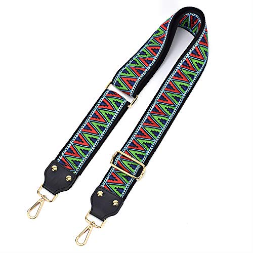 Bag/Purse Strap Replacement Crossbody Shoulder For Women Adjustable Jacquard Woven Cotton Guitar Strap Banjo Strap Style