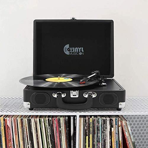 Retro Record Player for 33/45/78 RPM Vinyl Records,Bluetooth Belt-Drive Turntable - JOY2ESpree