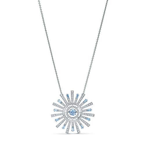 SWAROVSKI Women's Sunshine Jewelry Collection, Rhodium Finish, Blue Crystals, Clear Crystals - JOY2ESpree
