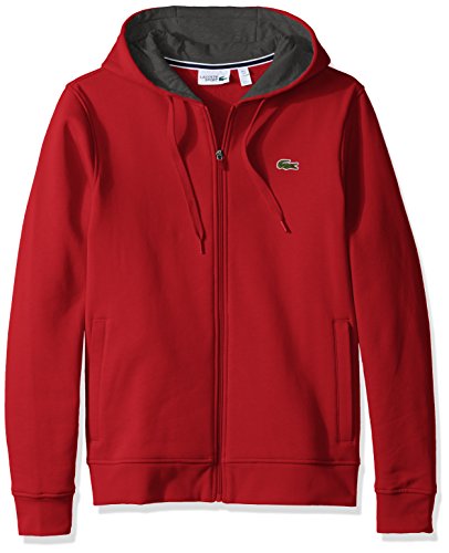 Lacoste Mens Sport Long Sleeve Fleece Full Zip Hoodie Sweatshirt