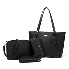 
                        
                          Load image into Gallery viewer, Women Fashion Handbags Wallet Tote Bag Shoulder Bag Top Handle Satchel Purse Set 4pcs
                        
                      