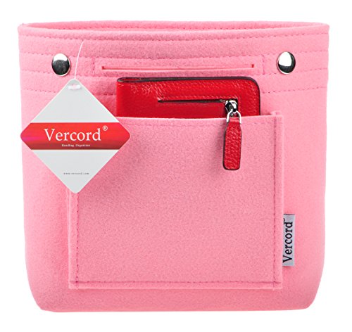 Vercord Felt Tote Handbag Purse Pocketbook Organizer Insert Divider Shaper Bag in Bag