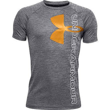 
                        
                          Load image into Gallery viewer, Under Armour Boys' Tech Split Logo Hybrid T-Shirt - JOY2ESpree
                        
                      