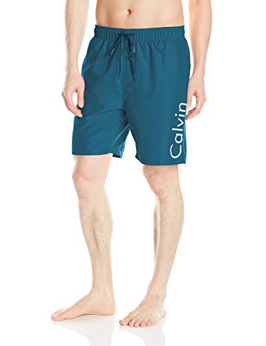 Calvin Klein Men's 7 Inch Elastic Waist Quick Dry Swim Trunk
