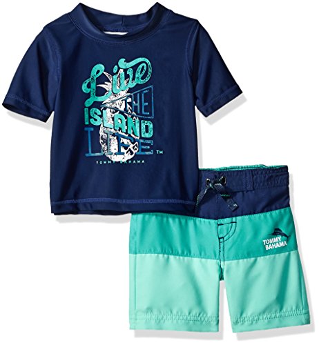 Tommy Bahama Boys' Rashguard and Trunks Swimsuit Set