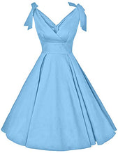 
                        
                          Muat gambar ke penampil Galeri, GownTown Women's 1950s V-Neck Bowknot Swing Cocktail Dress
                        
                      