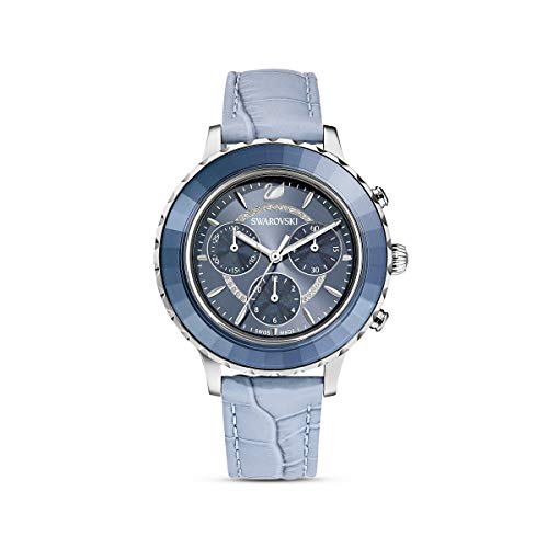 SWAROVSKI Women's Octea Lux Chrono Crystal Watch Collection, Leather Strap - JOY2ESpree