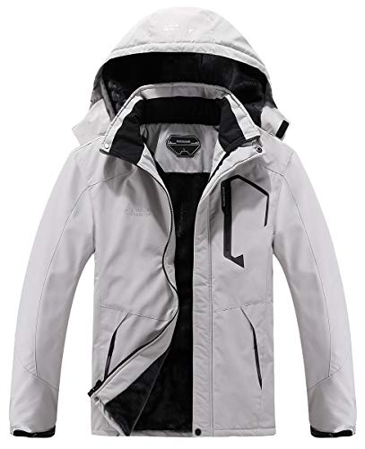 MOERDENG Men's Waterproof Ski Jacket Warm Winter Snow Coat Mountain Windbreaker Hooded Raincoat Snowboarding Jackets