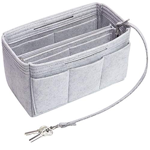 Purse Handbag Organizer Insert, MISIXILE Felt Bag Organizer with Handles