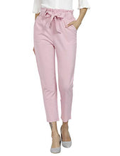 
                        
                          Load image into Gallery viewer, Freeprance Women's Pants Casual Trouser Paper Bag Pants Elastic Waist Slim Pockets
                        
                      
